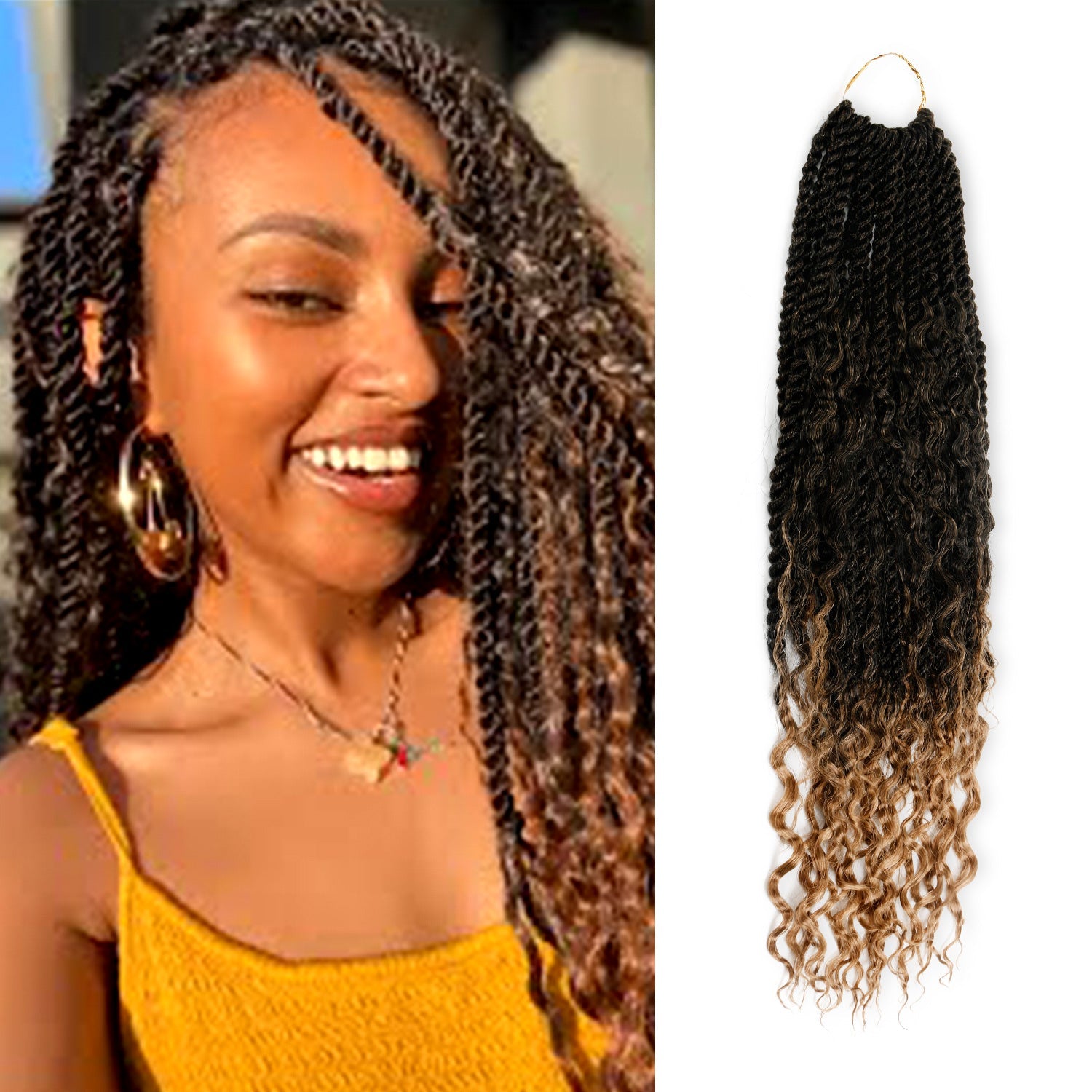Authentic Synthetic Hair Pre-Looped Boho Goddess Senegalese Twist 24"