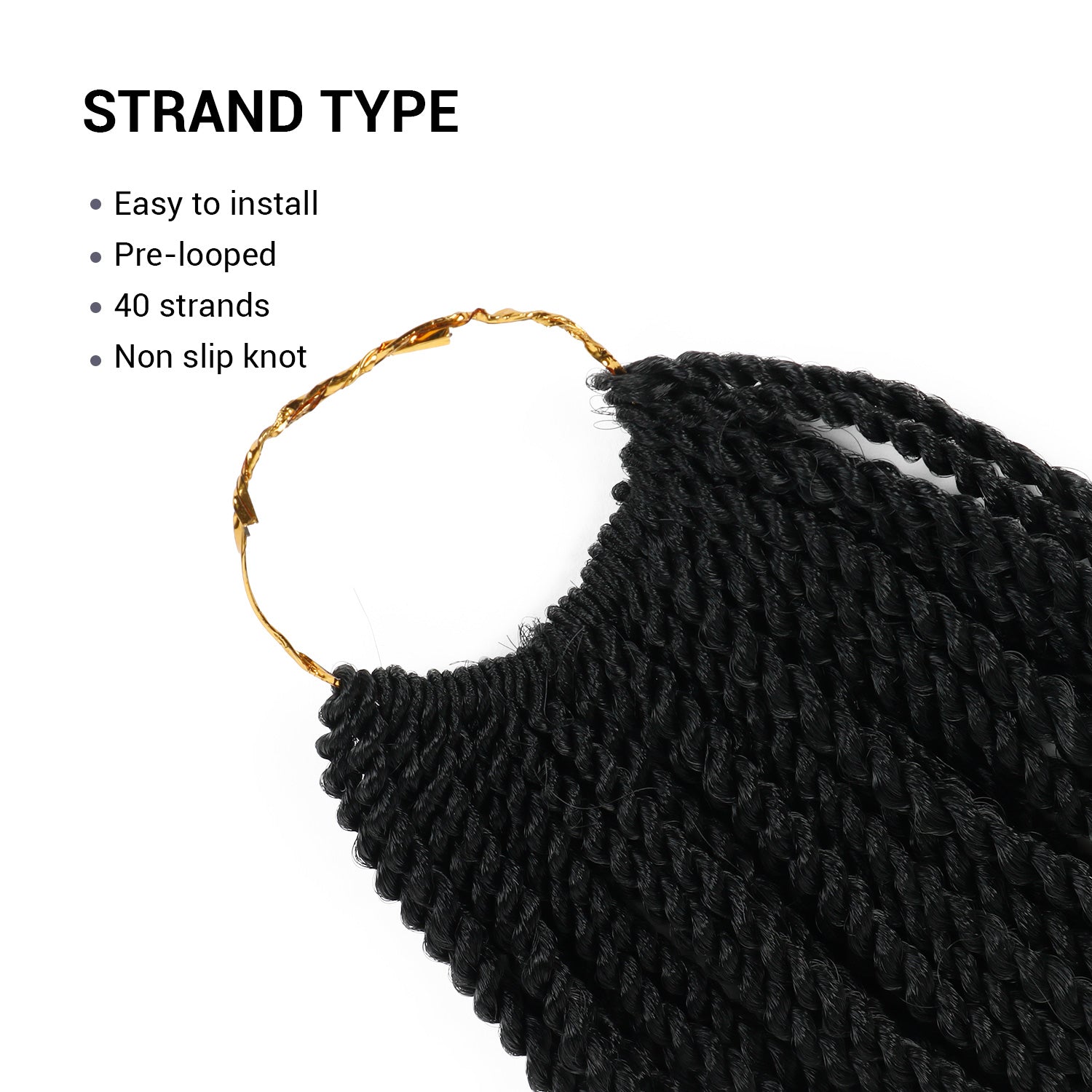 Authentic Synthetic Hair Pre-Looped Senegalese Twist Braid 22"