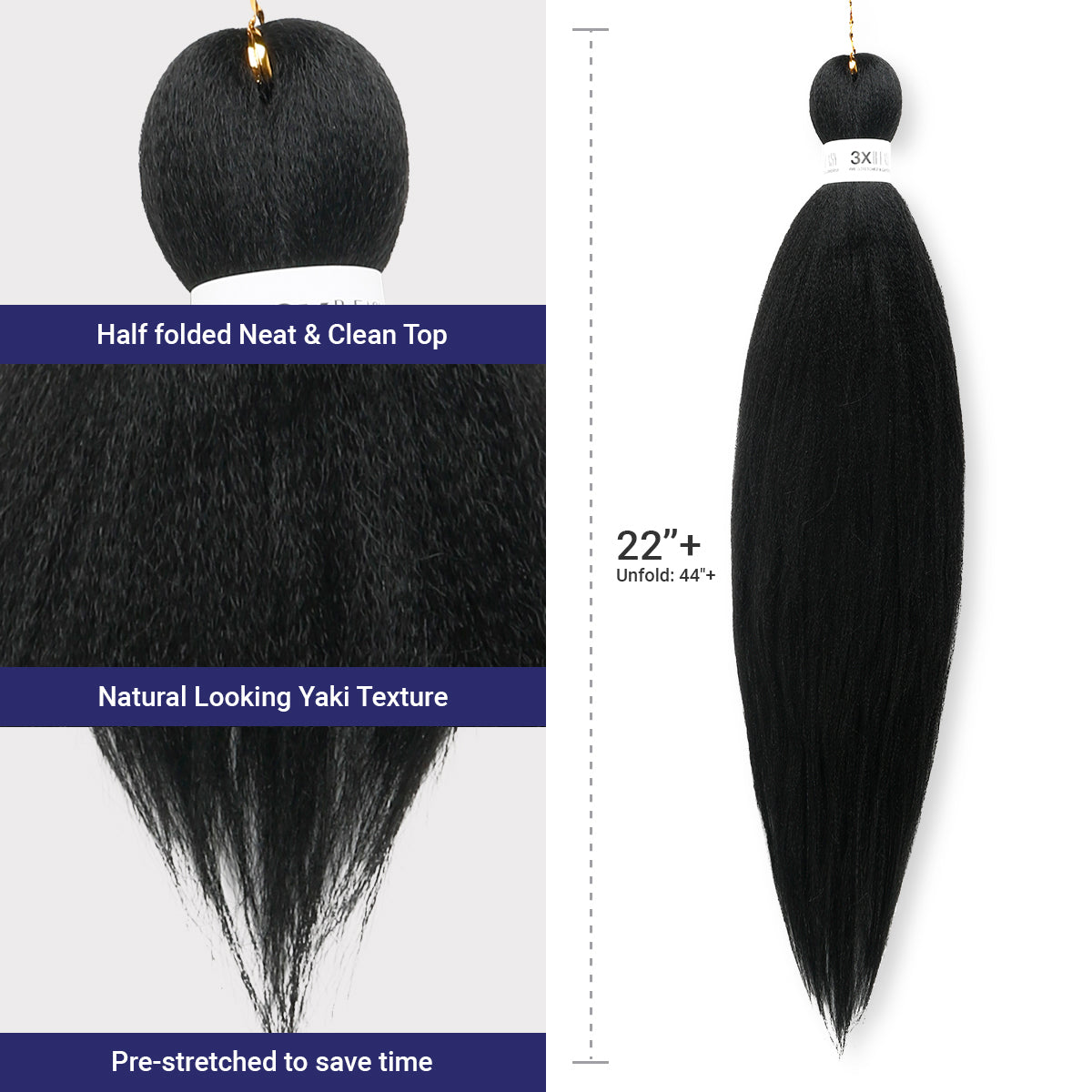 Authentic 3X B-Easy Pre-Stretched Braid 44" (EZ Braid)