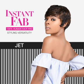 Instant Fab 100% Short Human Hair Wig is available at Alihairs.com. The style Jet is most popular human hair wig in instant fab line.
