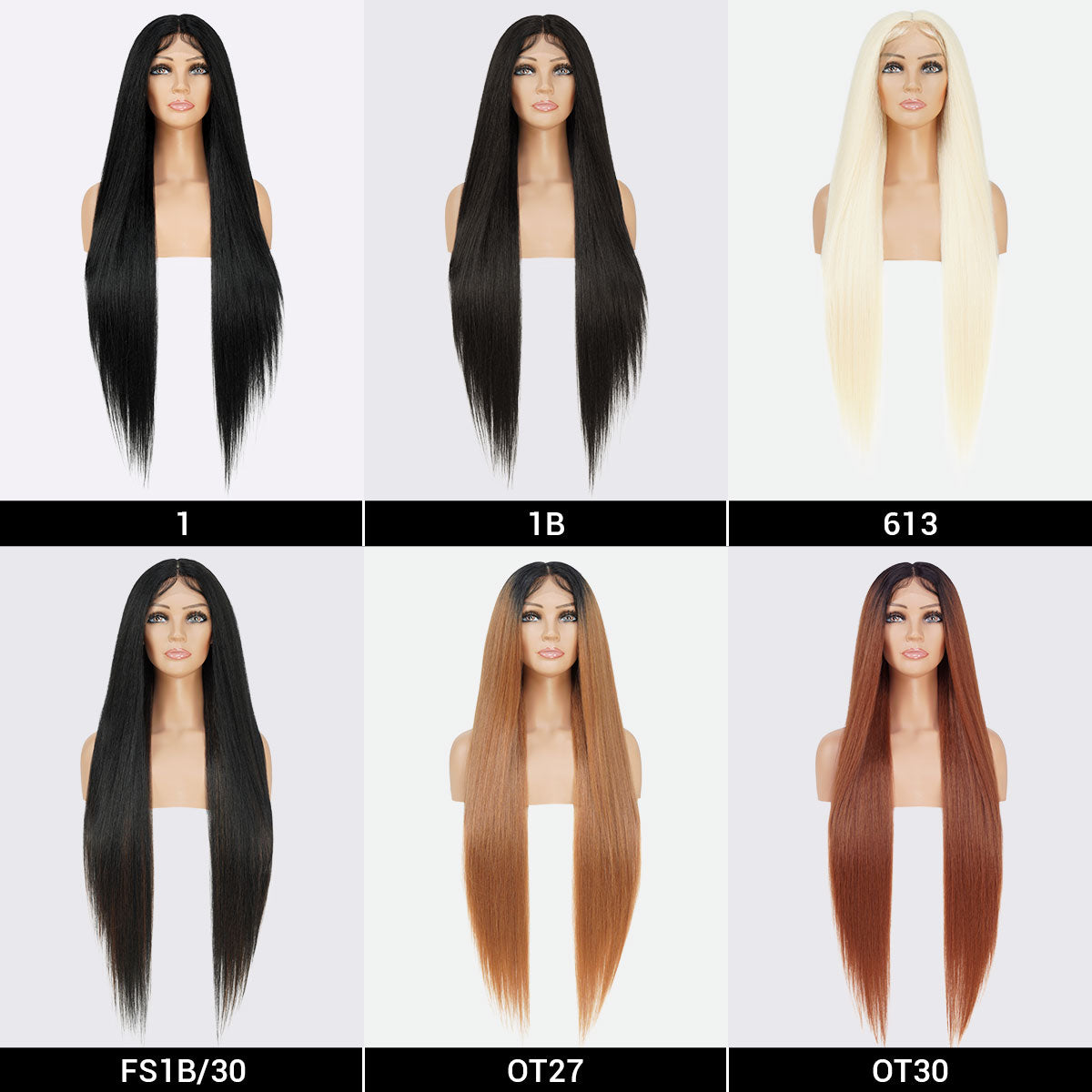 Introducing our stunning 36-inch waist-length straight Swiss lace front wig! Made with heat-resistant synthetic fibers, this wig offers a natural-looking hairline with a 4.5" deep middle center part design, perfect for black women. The soft Swiss lace front ensures comfort and security, while adjustable straps allow for a customizable fit. Elevate your style and enhance your beauty effortlessly with this must-have wig. Shop now for ultimate style and versatility!