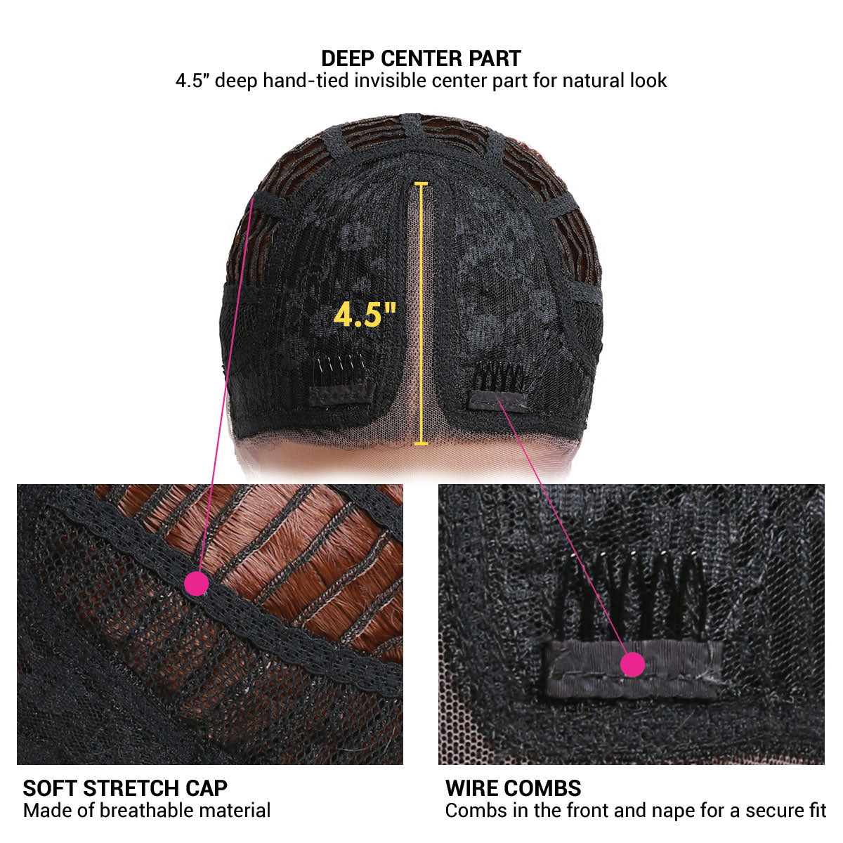 Introducing our stunning loose deep wave bob wig! Made with high-quality heat-resistant synthetic fibers, this wig features a middle center part Swiss lace front design for a natural-looking hairline. The wavy curly style adds volume and dimension to your hair, while the 12-inch length and bob cut offer a trendy touch. Perfect for black women, this easy-to-wear and style wig is a must-have for any occasion. Shop now for ultimate style and versatility!