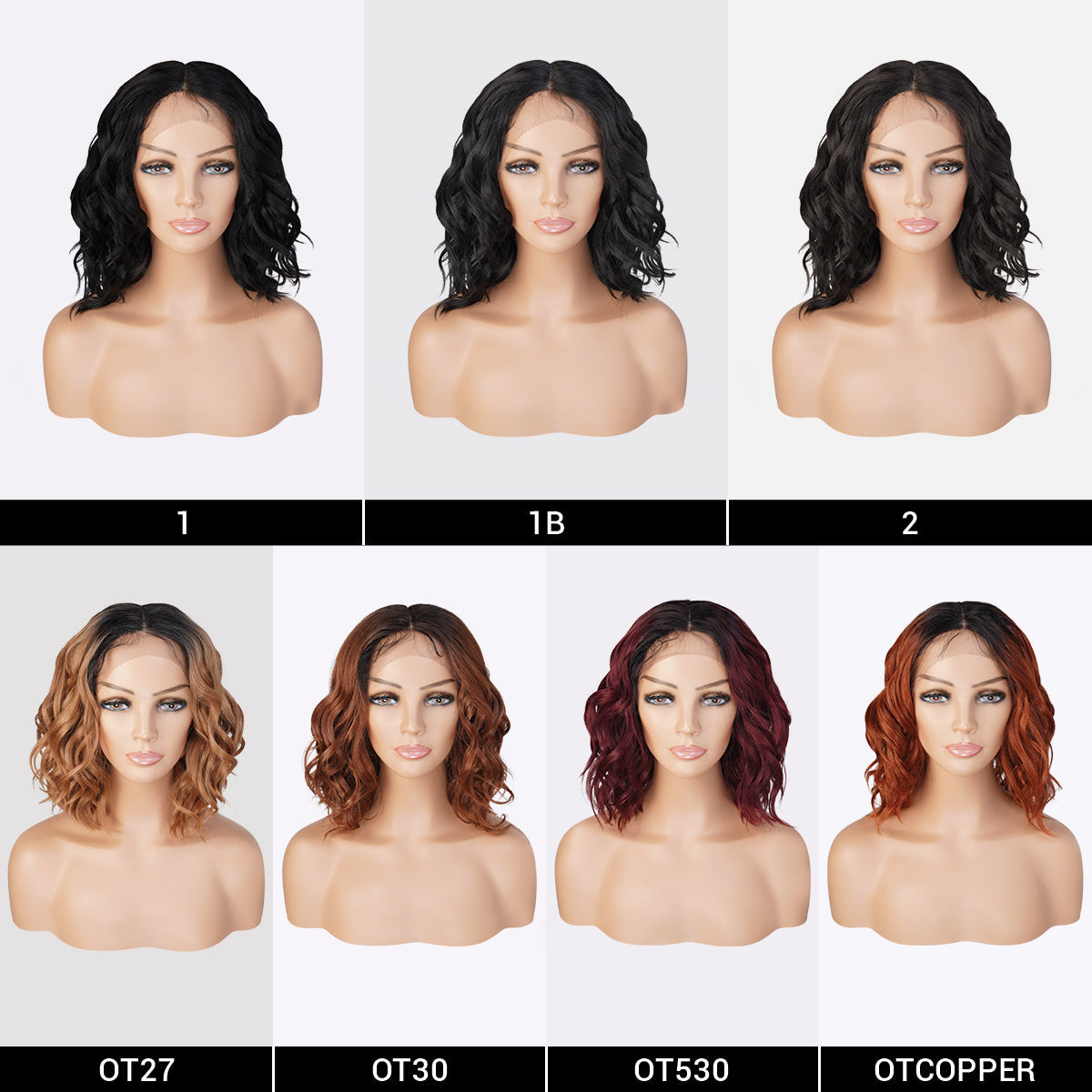 Introducing our stunning loose deep wave bob wig! Made with high-quality heat-resistant synthetic fibers, this wig features a middle center part Swiss lace front design for a natural-looking hairline. The wavy curly style adds volume and dimension to your hair, while the 12-inch length and bob cut offer a trendy touch. Perfect for black women, this easy-to-wear and style wig is a must-have for any occasion. Shop now for ultimate style and versatility!