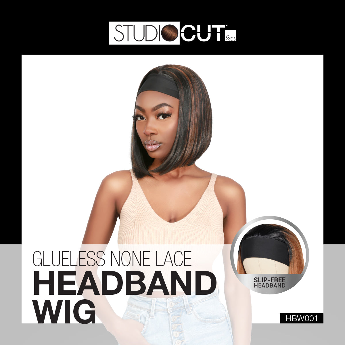 Studio Cut by Pros Glueless None Lace Headband Wig HBW001