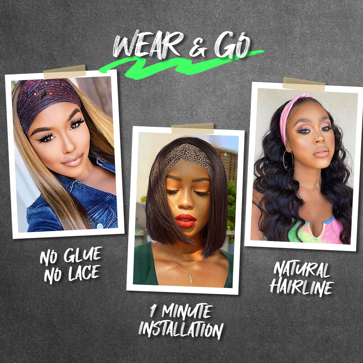 Studio Cut by Pros Glueless None Lace Headband Wig HBW004