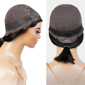 UpScale 100% Human Hair Short Ringlets Curly Bob 12"