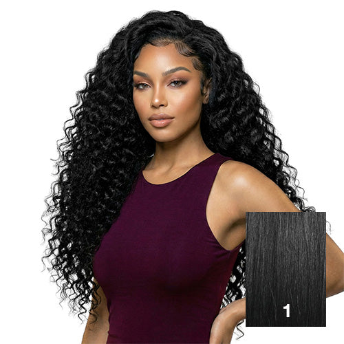 The Stylist Game Changer Human Hair Blend Feather Crochet Deep Curl 22" (100 Strands/ 50 Strings)