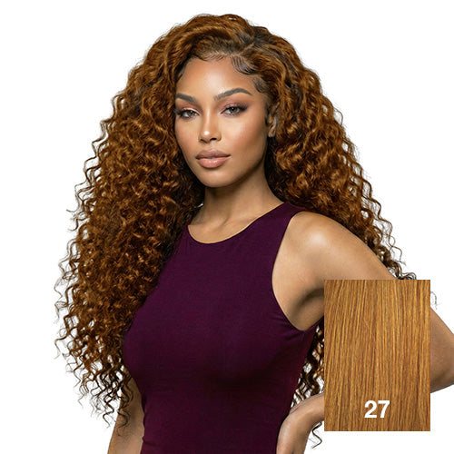 The Stylist Game Changer Human Hair Blend Feather Crochet Deep Curl 22" (100 Strands/ 50 Strings)