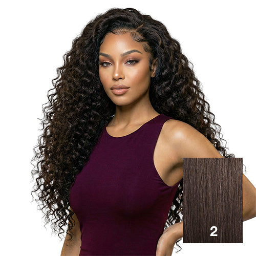 The Stylist Game Changer Human Hair Blend Feather Crochet Deep Curl 22" (100 Strands/ 50 Strings)