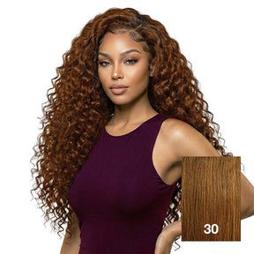 The Stylist Game Changer Human Hair Blend Feather Crochet Deep Curl 22" (100 Strands/ 50 Strings)