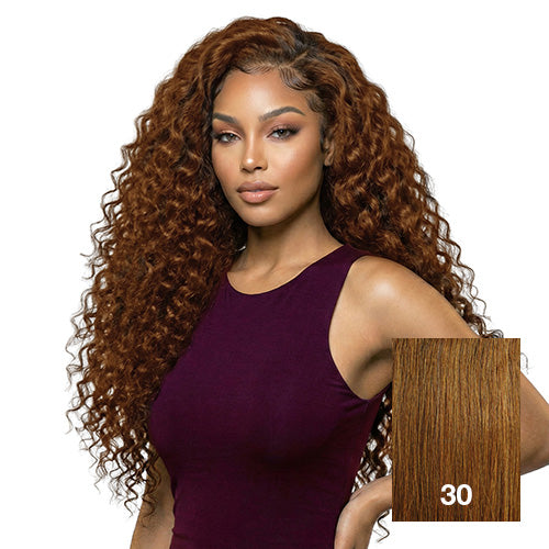 The Stylist Game Changer Human Hair Blend Feather Crochet Deep Curl 22" (100 Strands/ 50 Strings)