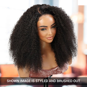 Wear and Go Pre Cut Glueless 100% Virgin Human Hair 5x5 Lace Wig Afro Kinky 16"