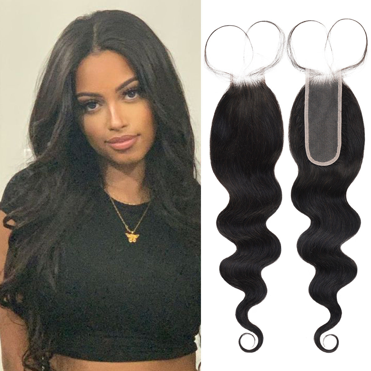 Starlet 100% Virgin Unprocessed Human Hair 2X6 Closure Body Wave (10"-18")