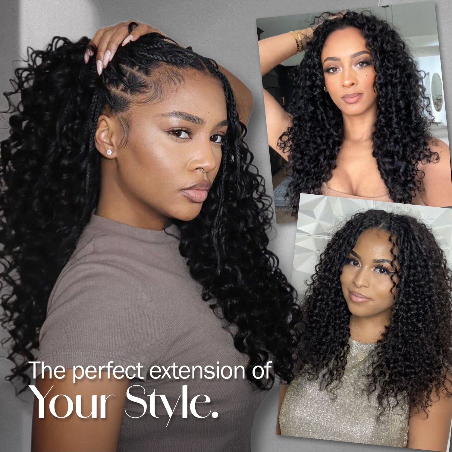 Uniq Hair 100% Human Hair Seamless Pre-Separated Feather Crochet Deep Wave