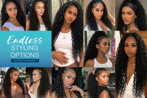 The Stylist Game Changer Human Hair Blend Feather Crochet Deep Curl 22" (100 Strands/ 50 Strings)