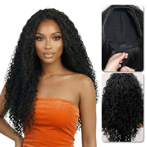 The Stylist Human Hair Blend Perfect Blend Water Wave Drawstring Half Wig Zaria