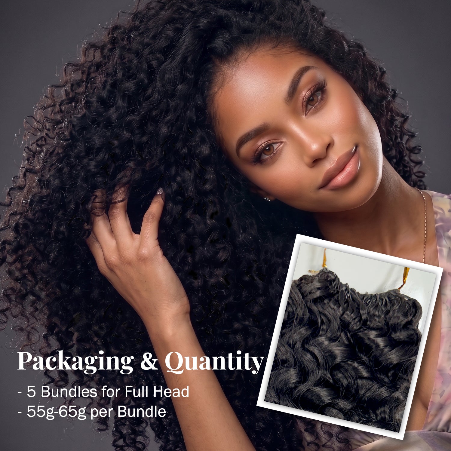 Uniq 100% Human hair Seamless Pre-Separated Feather Crochet Burmese Curl (14"-18") (60g)