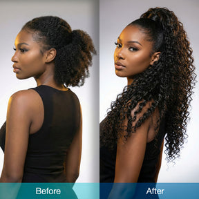 The Stylist Human Hair Blend Perfect Blend Water Wave Drawstring Half Wig Zaria
