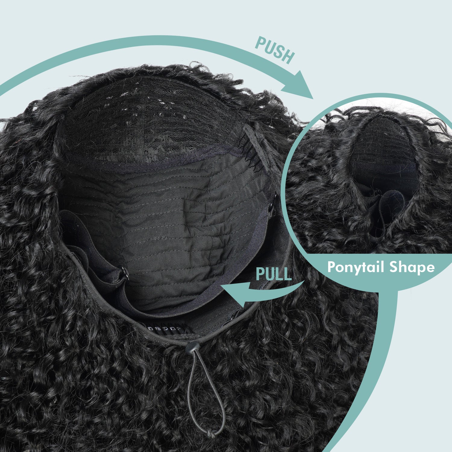 210g Diva Queen 100% Virgin Human Hair Half Wig Water Wave 20"