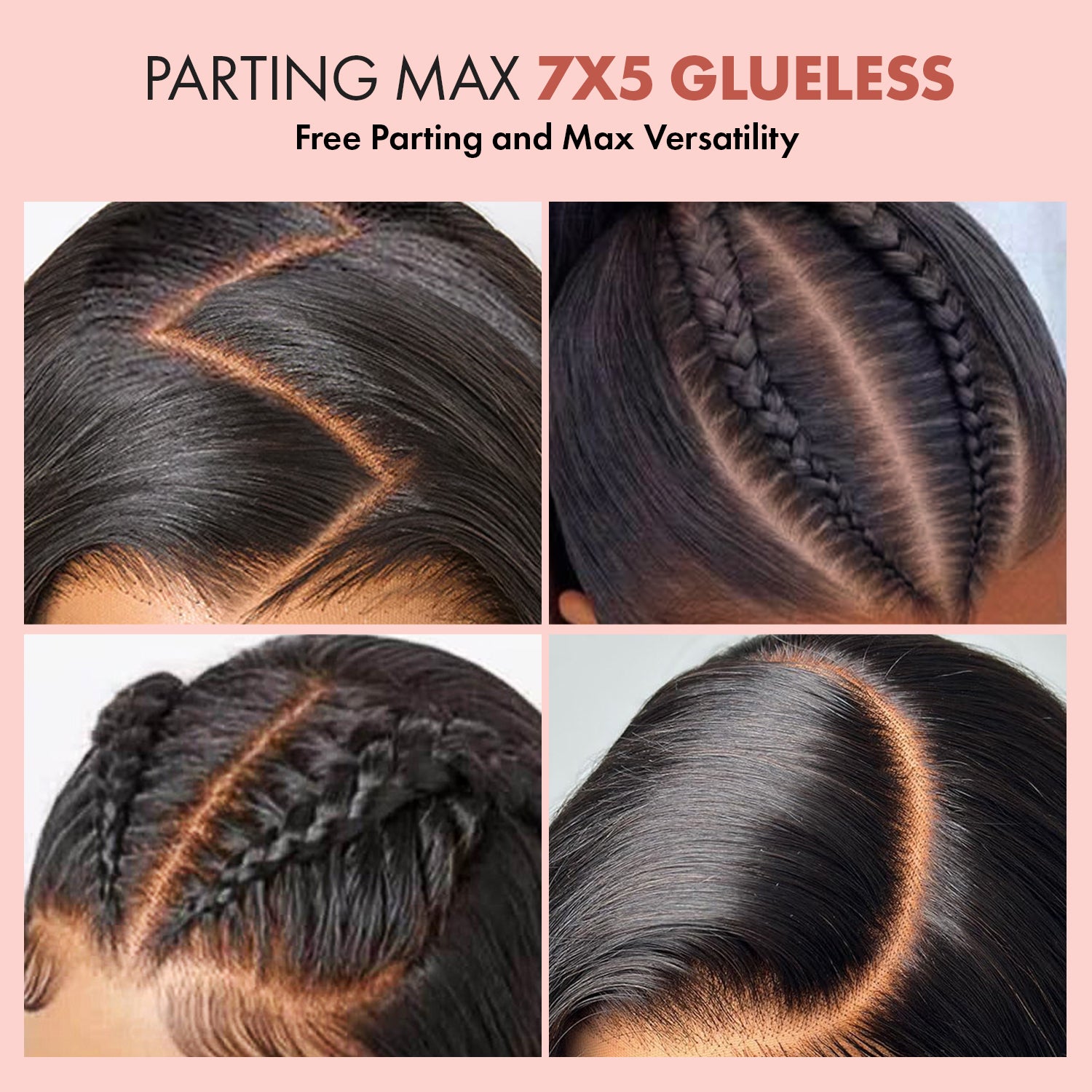 100% Human Hair Wear and Go Pre Cut Pre Plucked Glueless 7x5 Closure Wig Layered Blow Out with Curtain Bangs T4/27 Ombre Light Brown Honey 18"