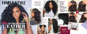 100g VALUE PACK Starlet 100% Human hair Miracle Knots Feather Crochet Braid Burmese Curl 16"
