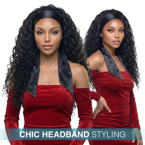 The Stylist Human Hair Blend Perfect Blend Water Wave Drawstring Half Wig Zaria