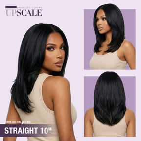 Upscale 100% Human Hair Full Lace Wig Straight 10"