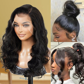 Upscale 100% Human Hair Full Lace Wig Body Wave 18"