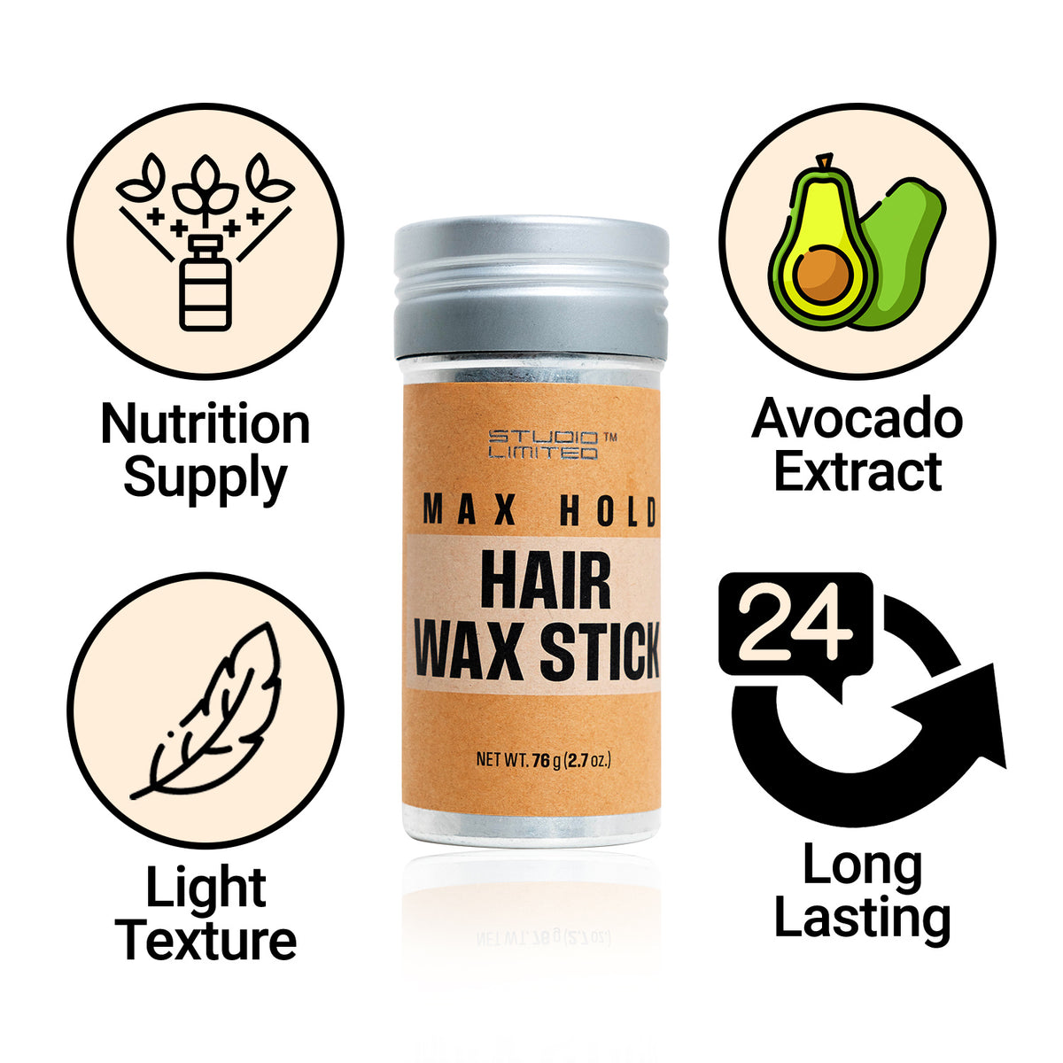 Studio Limited Hair Wax Stick Max Hold 2.7oz/ 76g