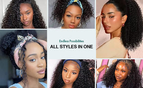 210g Diva Queen 100% Virgin Human Hair Half Wig Water Wave 20"