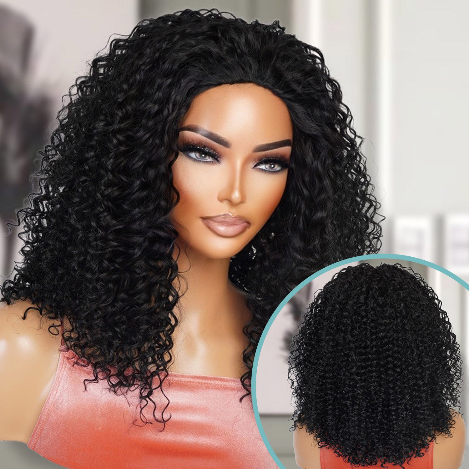 210g Diva Queen 100% Virgin Human Hair Half Wig Water Wave 20"