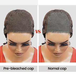 UpScale 100% Human Hair Wear and Go Pre Bleached Pre Cut Pre Plucked Glueless 5x5 Closure Wig Deep Wave 22"