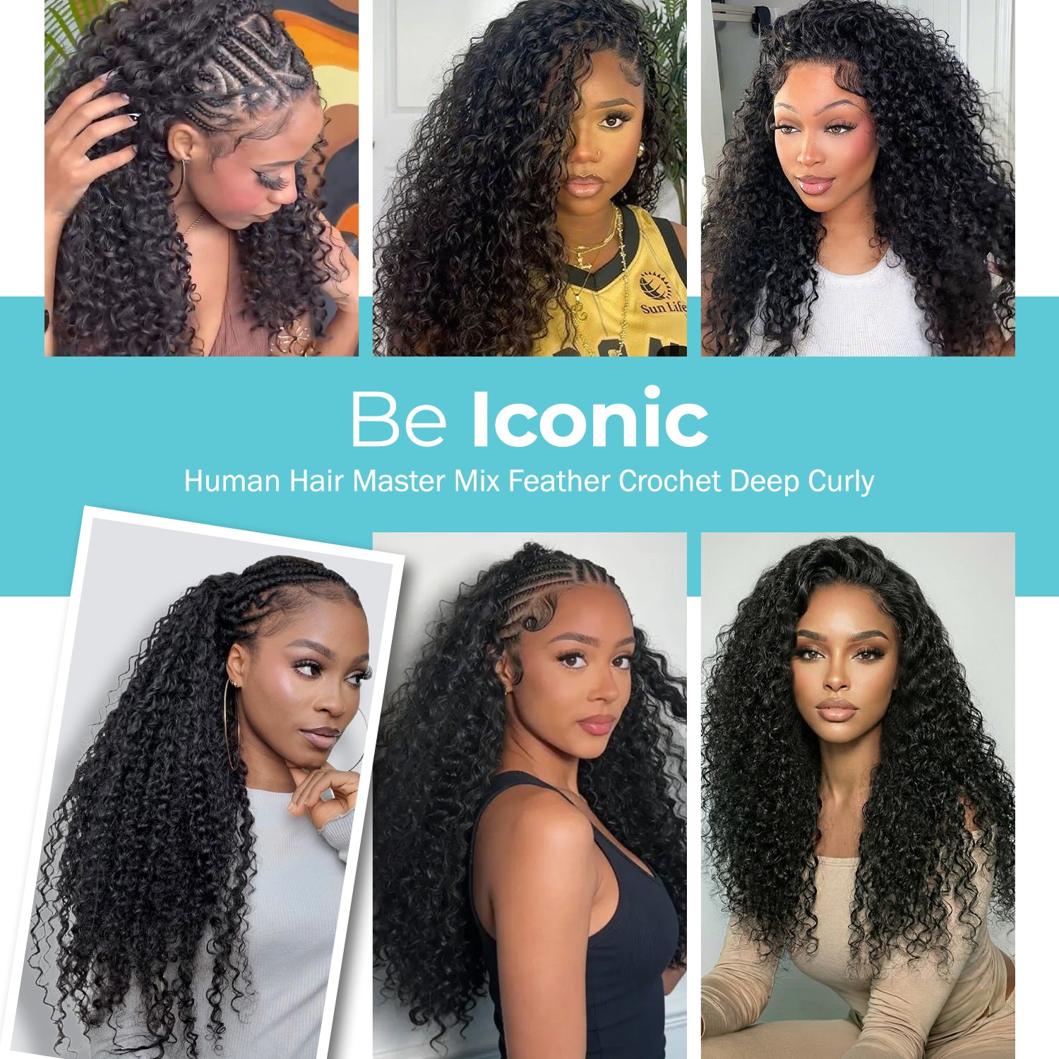 The Stylist Game Changer Human Hair Blend Feather Crochet Water Wave 22" (100 Strands/ 50 Strings)