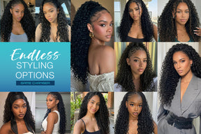 The Stylist Game Changer Human Hair Blend Feather Crochet Water Wave 22" (100 Strands/ 50 Strings)