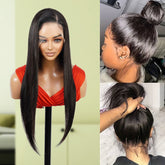 Upscale 100% Human Hair Full Lace Wig Straight 22"
