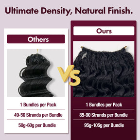 100g VALUE PACK Starlet 100% Human hair Miracle Knots Feather Crochet Braid Burmese Curl 16"