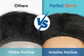 The Stylist Human Hair Blend Perfect Blend Kinky Straight Textured Drawstring Half Wig Brielle