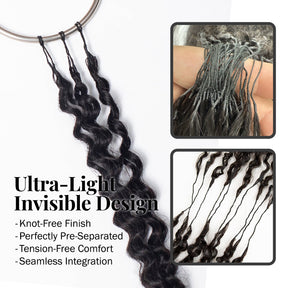 Uniq Hair 100% Human Hair Seamless Pre-Separated Feather Crochet Deep Wave