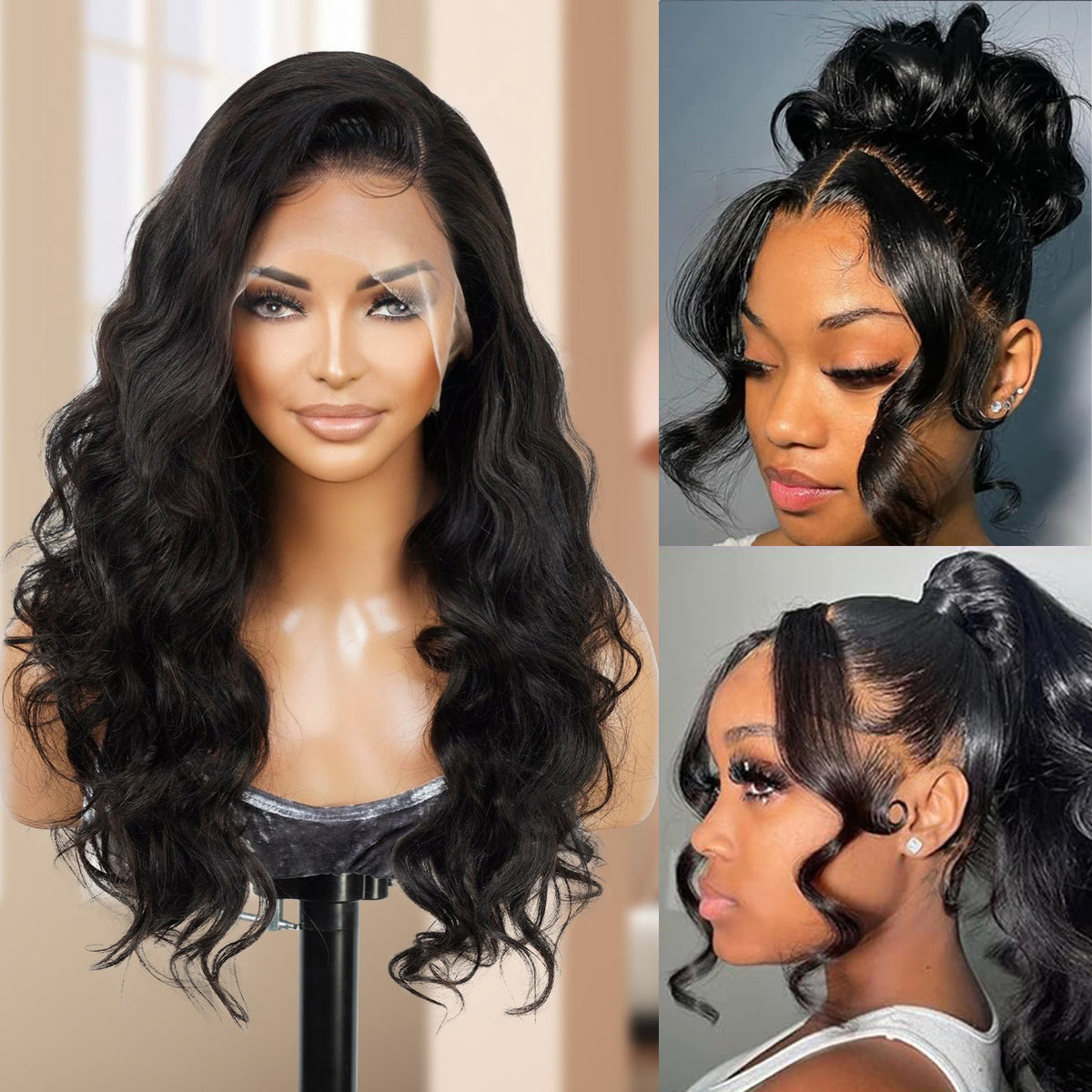 Upscale 100% Human Hair Full Lace Wig Body Wave 22"