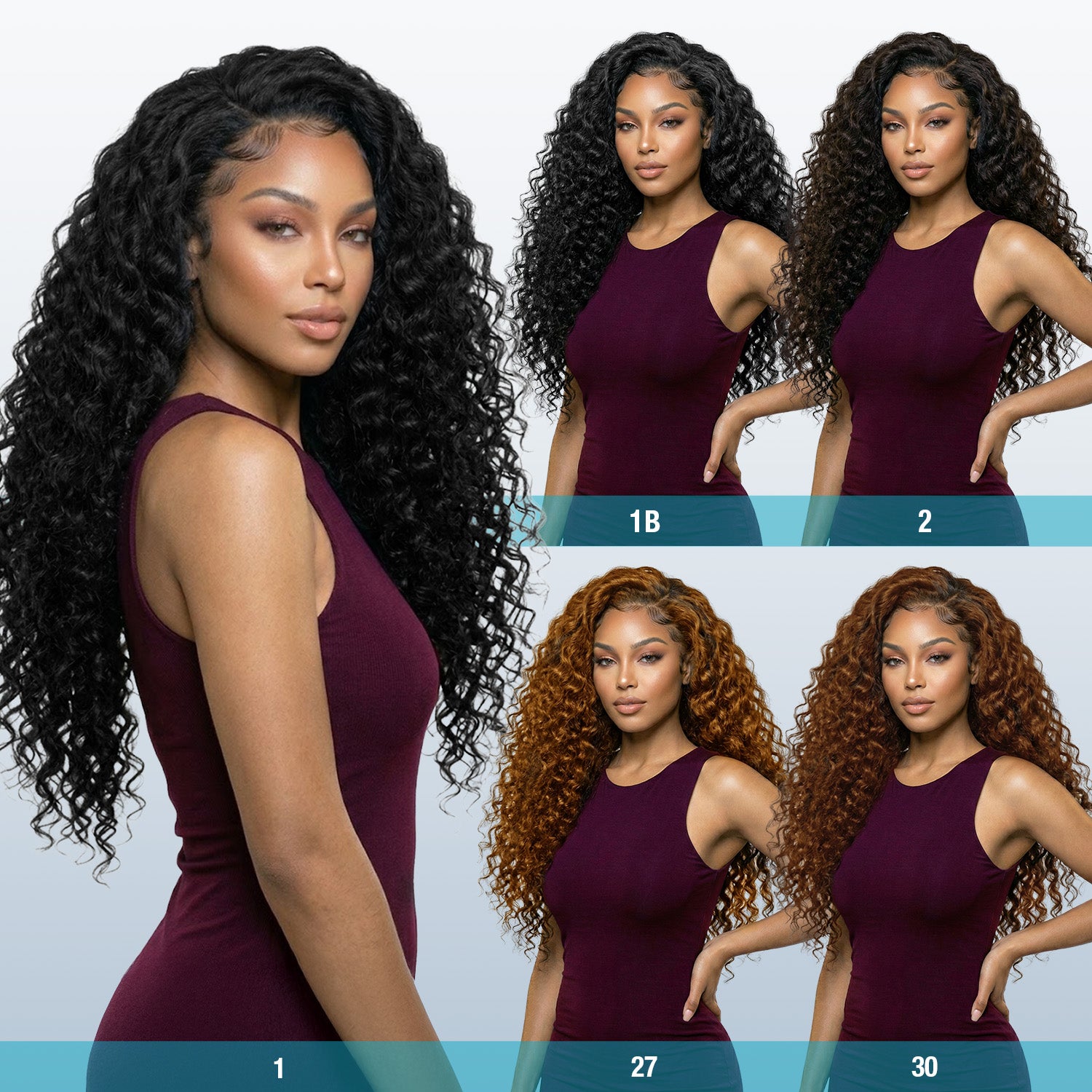 The Stylist Game Changer Human Hair Blend Feather Crochet Deep Curl 22" (100 Strands/ 50 Strings)