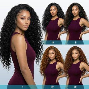 The Stylist Game Changer Human Hair Blend Feather Crochet Deep Curl 22" (100 Strands/ 50 Strings)
