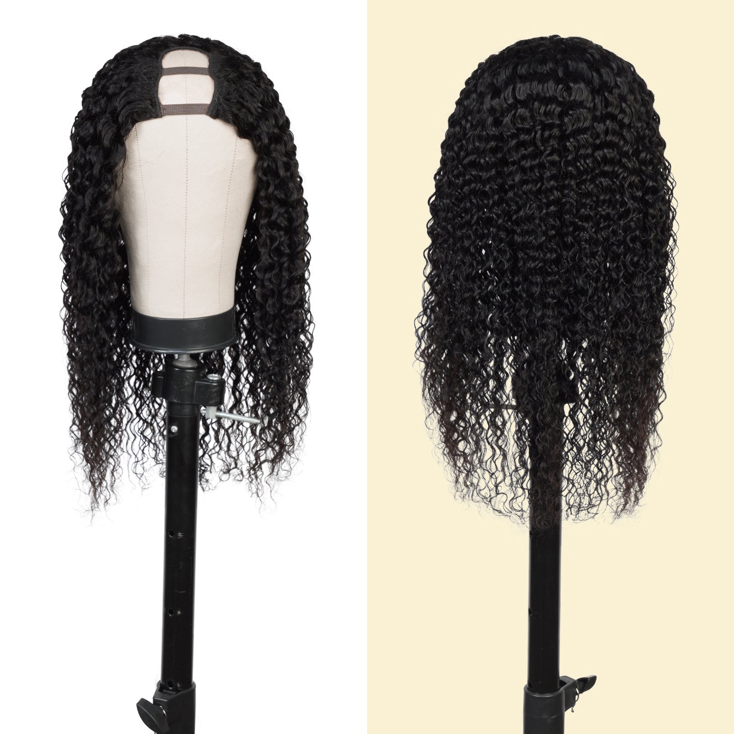 Diva Queen Virgin Human Hair U-Part Clip Wig Water Wave 20"
