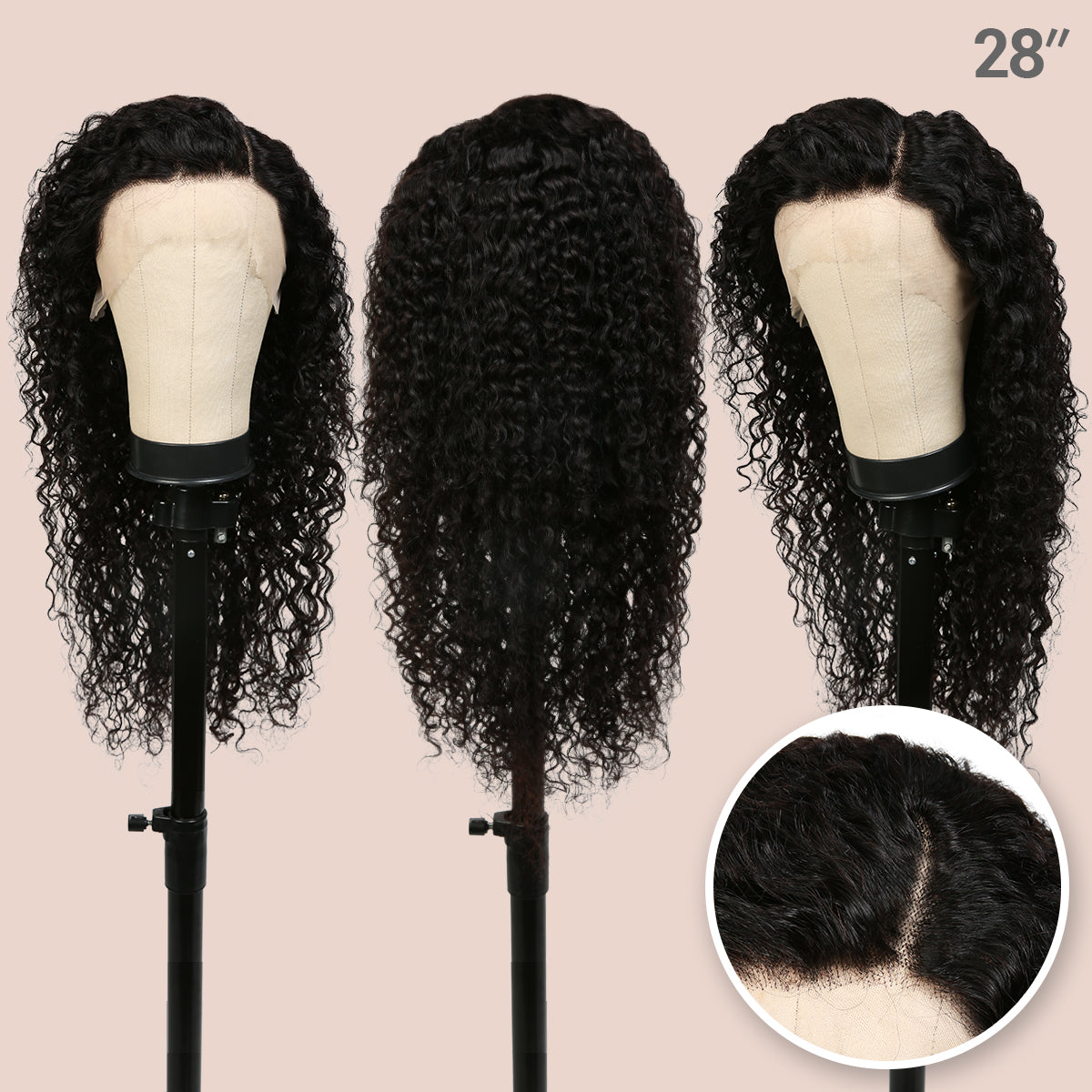 UpScale 100% Unprocessed Brazilian Virgin Remy Human Hair 13x4 HD Lace Frontal Wig Bohemian Curl