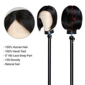 To display the professionalism side and the charm of career-focusing ladies, Bob styles are no doubt the best choice. Center part short human hair bob lace front wig is generally easier to look after than long hair and they’re especially matching to the sparkling season of summer, It can be dye, bleach and perm as you want.