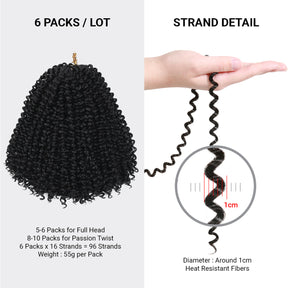 Authentic Synthetic Hair Crochet Braids Water Wave 12"