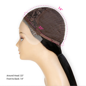 T part wig has a full front hairline area. So, this leads to a similar natural result that you would get with a more expensive lace frontal wig. 150% Density Transparent Lace Wig made with Virgin Human hair,  Pre-plucked to perfection, Best summer vacation wigs, Natural color wig, Pre-Plucked with Baby Hair, Low maintenance hairstyle. Fits All Face Shapes.