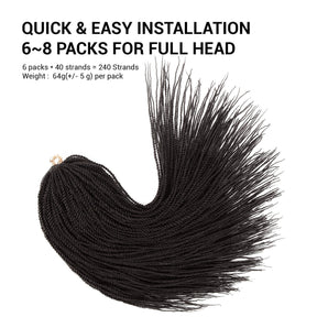 Authentic Synthetic Hair Pre-Looped Senegalese Twist Braid 22"