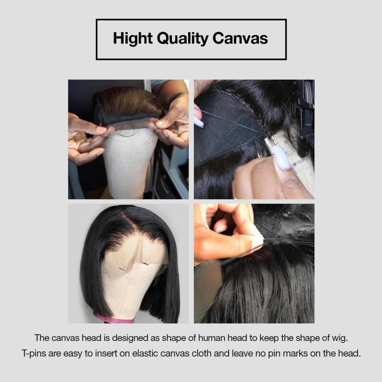 AliLeader Wig Starter Kit Canvas Block Head With Stand Dome Wig Cap Combs  Curved Needles T Pins Thread For Making Wigs From Sophine01, $36.09