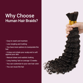 Starlet 100% Virgin Unprocessed Human Braiding Hair Deep Bulk