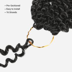 Authentic Synthetic Hair Crochet Braids Water Wave 12"